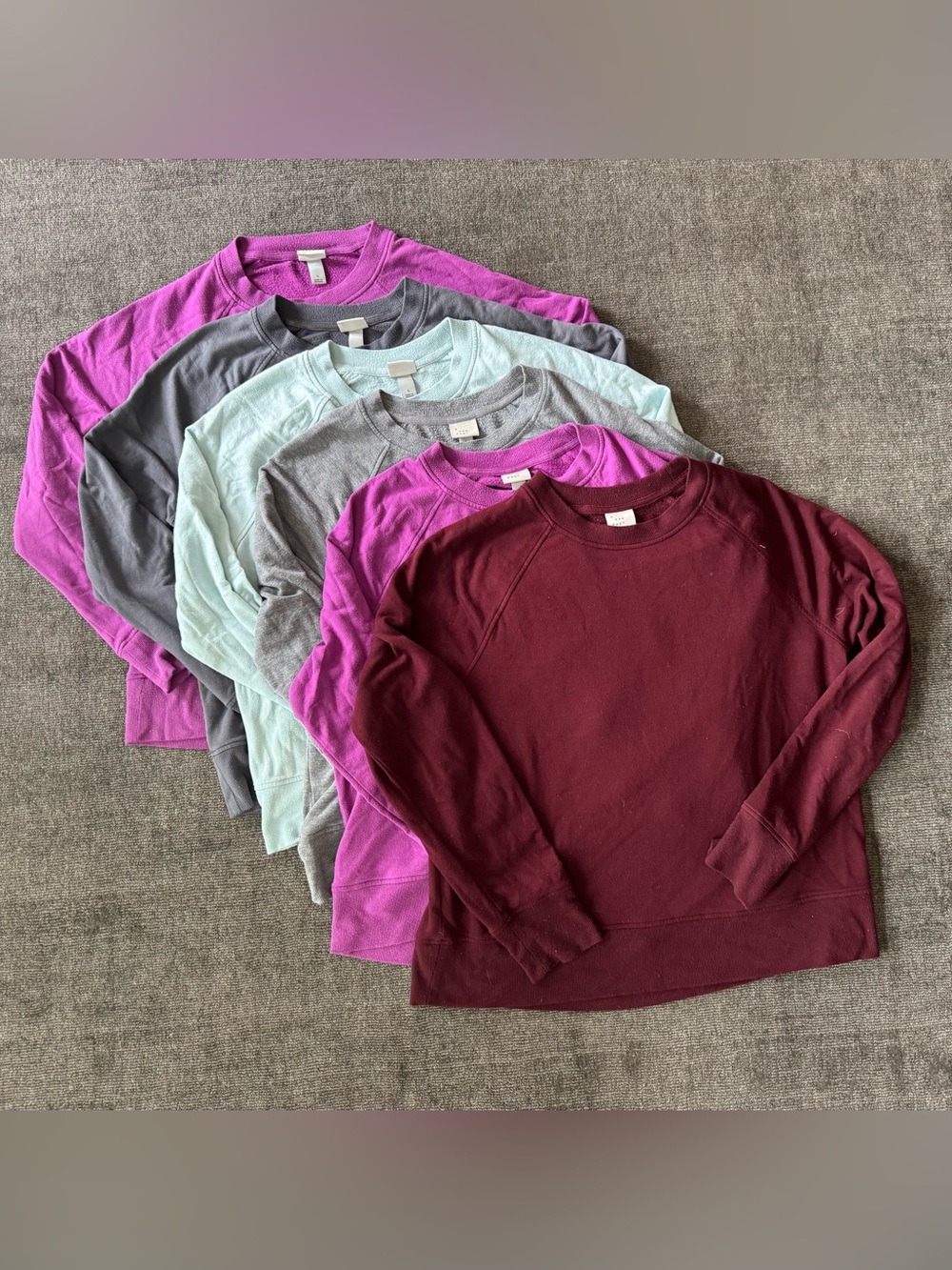 A New Day Target Raglan Long Sleeve Sweatshirts - Set of 6